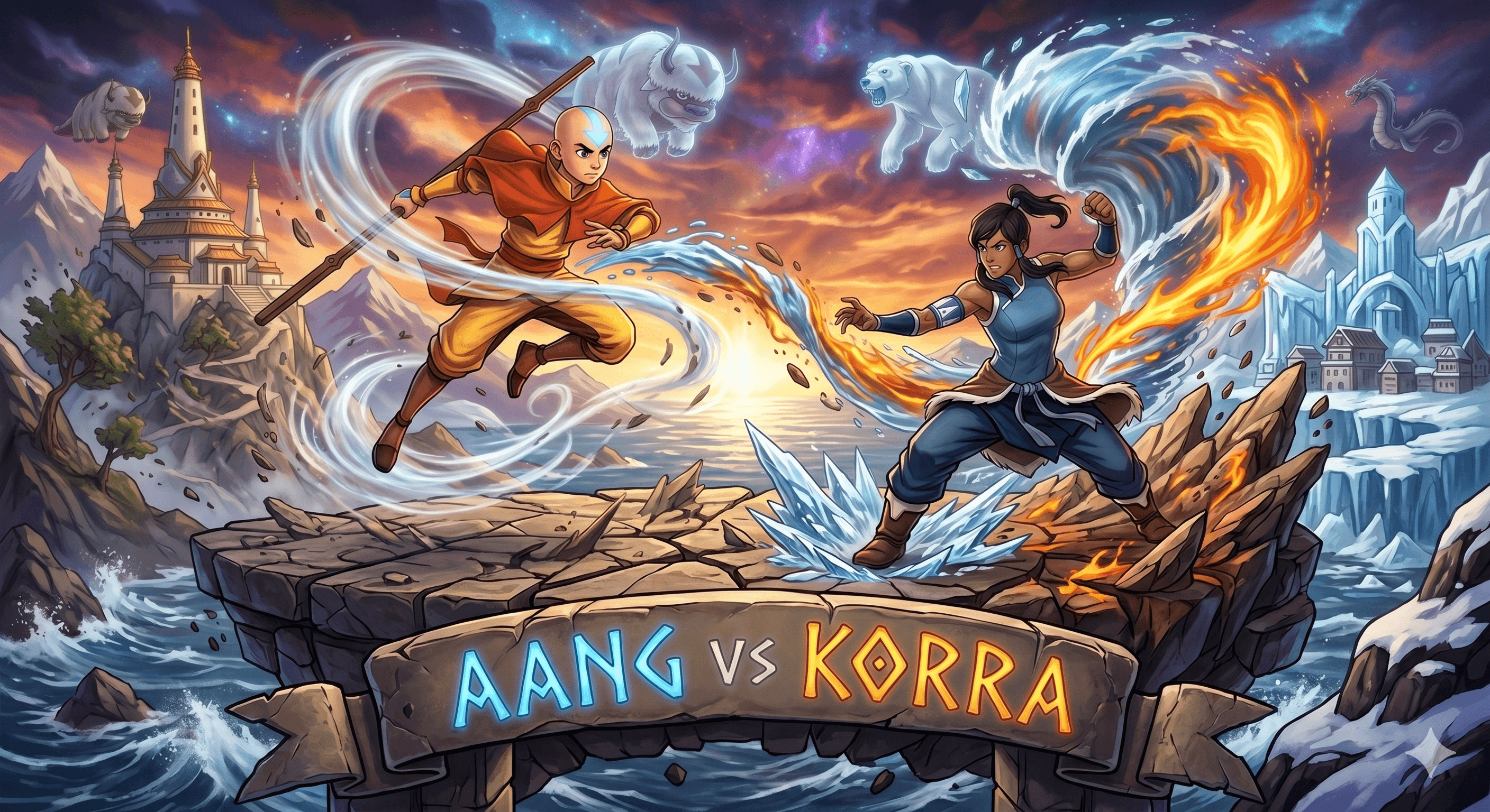 Aang vs Korra